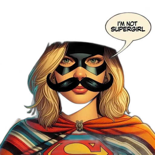 mask, face, comic book art, individual transparent PNG cut-out