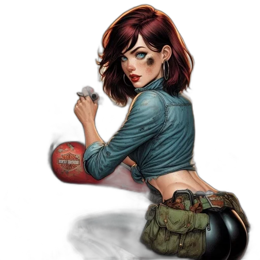 comic book art, fantasy art, concept art, cartoon transparent PNG cut-out