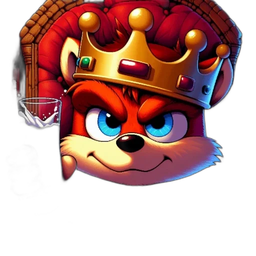crown, hat, staff, animal transparent PNG cut-out