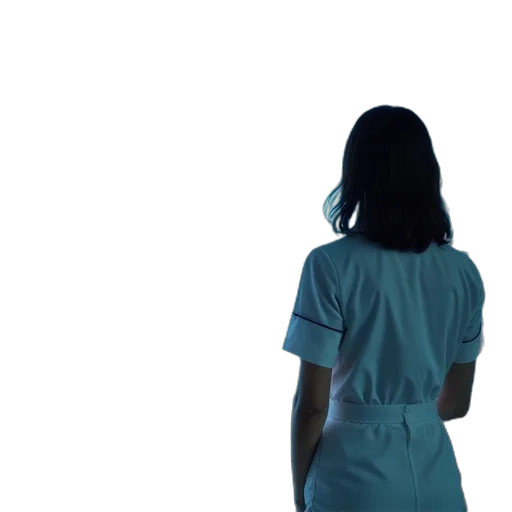 dress, robot, staff, vaporwave transparent PNG cut-out