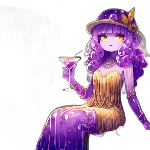 dress, staff, hat, fantasy art transparent PNG cut-out
