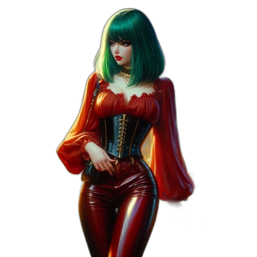 jacket, dress, concept art, comic book art transparent PNG cut-out