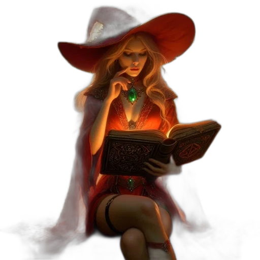 staff, hat, jewelry, fantasy art transparent PNG cut-out