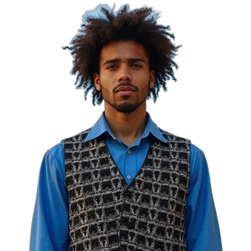 jacket, dress, face, staff transparent PNG cut-out