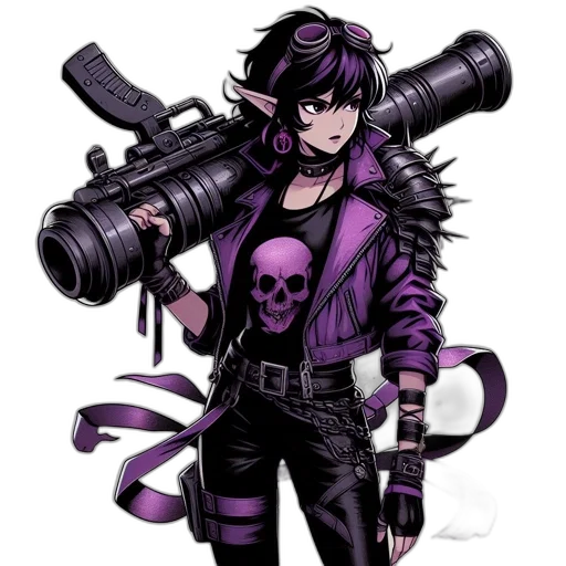 weapon, staff, jacket, concept art transparent PNG cut-out