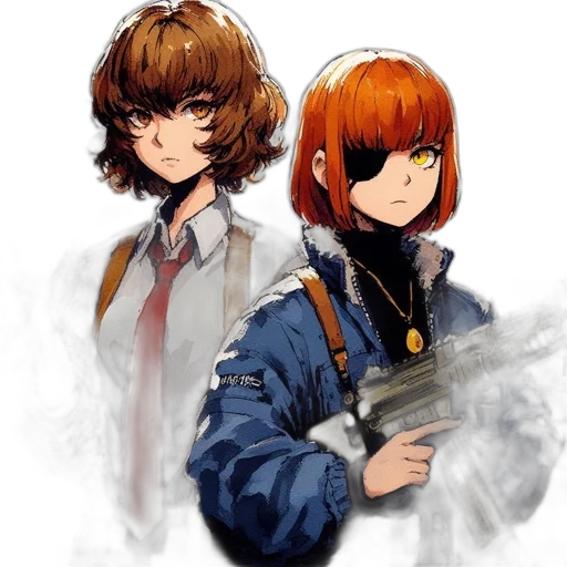 jacket, staff, weapon, mask transparent PNG cut-out