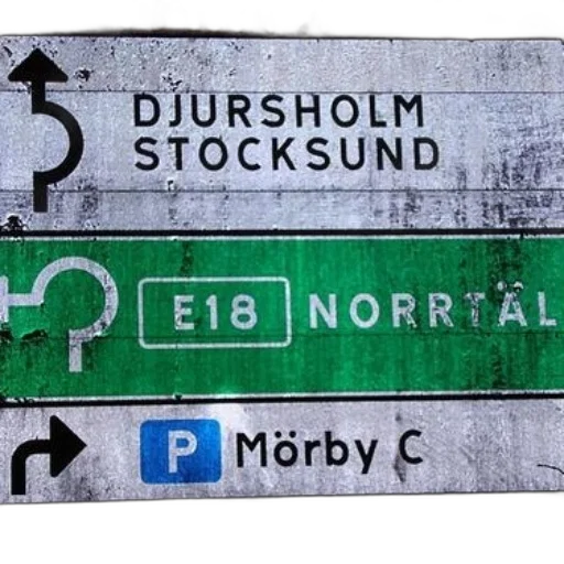 street, sign, sweden, directions transparent PNG cut-out