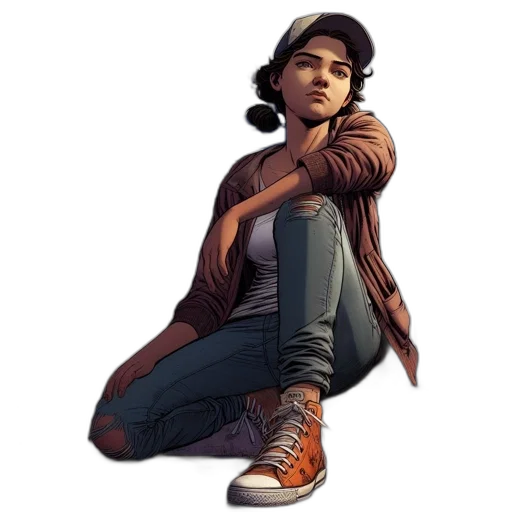 jacket, face, shoes, concept art transparent PNG cut-out