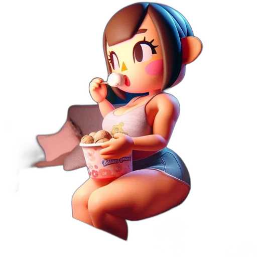 food, creature, robot, 3d render transparent PNG cut-out