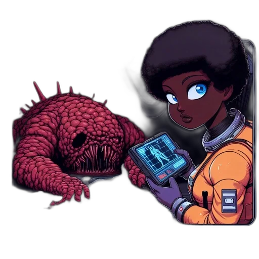 creature, robot, pixel art, concept art transparent PNG cut-out