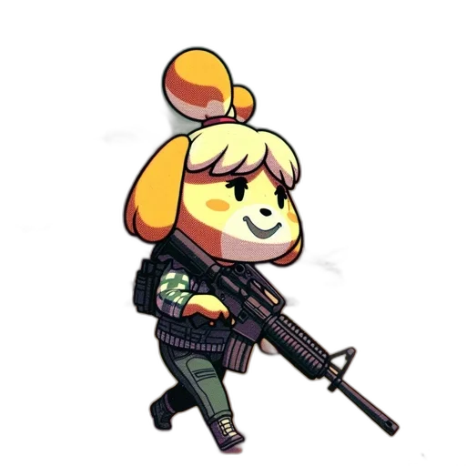 weapon, staff, animal, pixel art transparent PNG cut-out