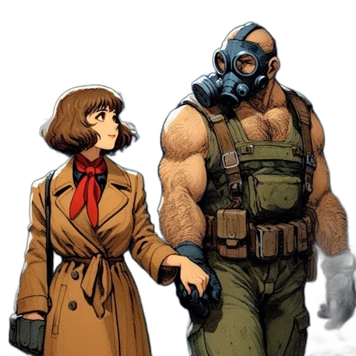 jacket, comic book art, concept art, cyberpunk transparent PNG cut-out