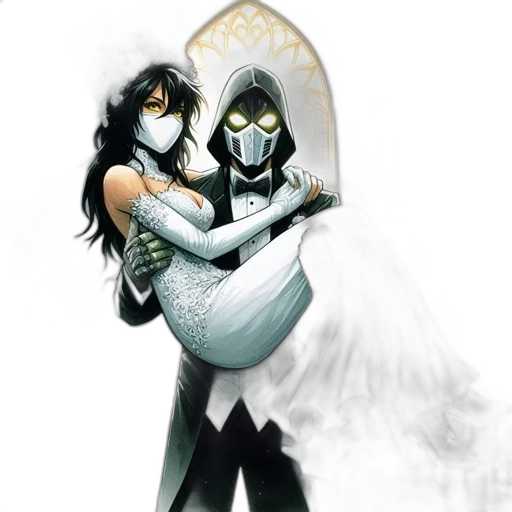 mask, concept art, comic book art, fantasy art transparent PNG cut-out