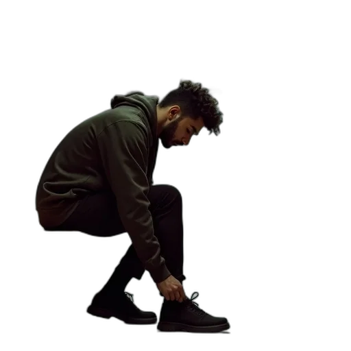 jacket, shoes, face, hat transparent PNG cut-out