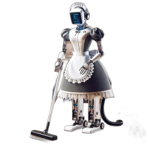 robot, staff, dress, concept art transparent PNG cut-out