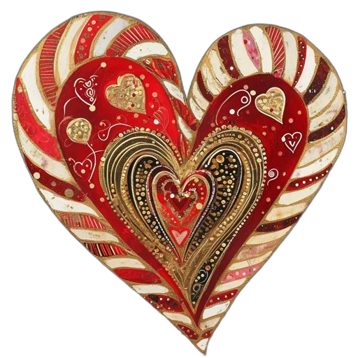 jewelry, vibrant, red, heart transparent PNG cut-out