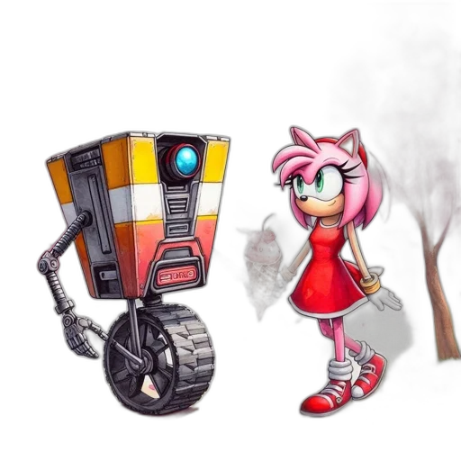 robot, weapon, concept art, pixel art transparent PNG cut-out