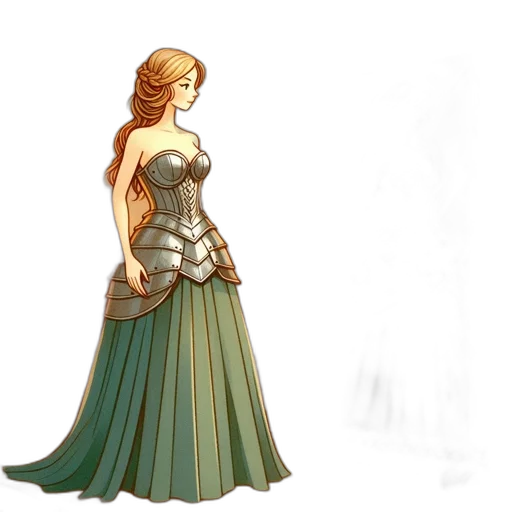 dress, sword, concept art, fantasy art transparent PNG cut-out
