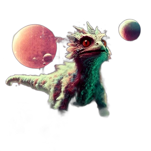 dragon, creature, animal, staff transparent PNG cut-out