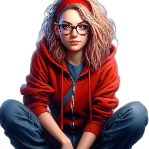 jacket, face, staff, hair transparent PNG cut-out
