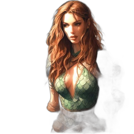 dress, jewelry, dragon, fantasy art transparent PNG cut-out
