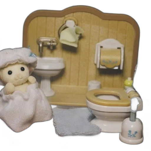 furniture, cozy, dollhouse, bathroom transparent PNG cut-out