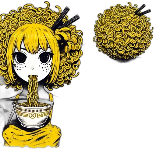 food, hair, anime, cartoon transparent PNG cut-out