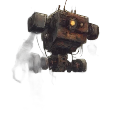 robot, weapon, creature, staff transparent PNG cut-out