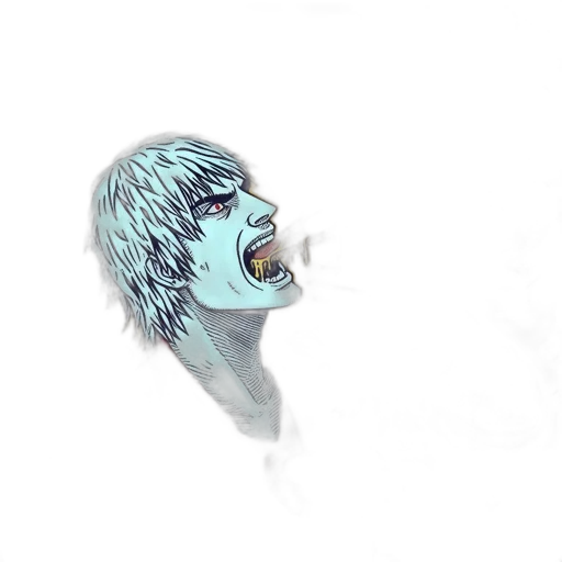face, creature, mask, hair transparent PNG cut-out
