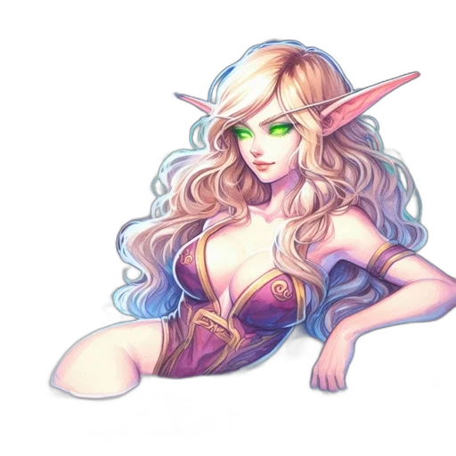 dragon, staff, dress, fantasy art transparent PNG cut-out