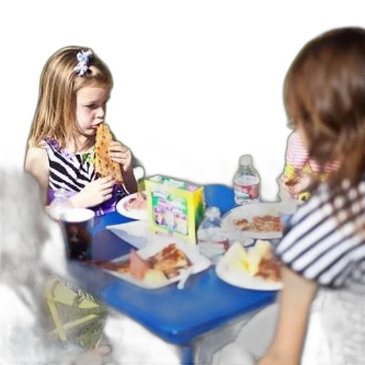 food, photorealistic, 3d render, children transparent PNG cut-out