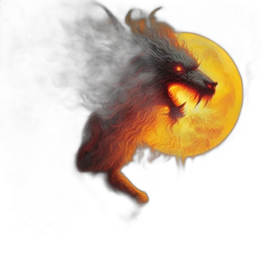 dragon, mask, creature, staff transparent PNG cut-out