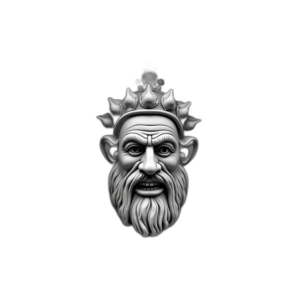 crown, face, mask, creature transparent PNG cut-out
