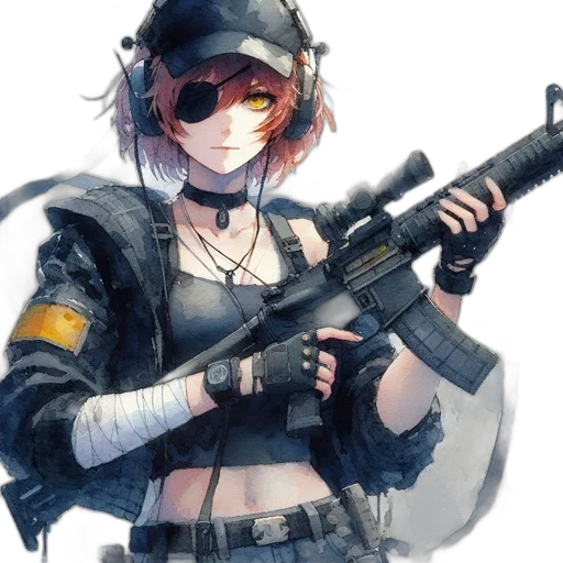 weapon, staff, cyberpunk, anime transparent PNG cut-out