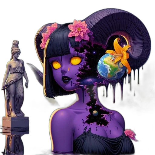 mask, crown, jewelry, staff transparent PNG cut-out