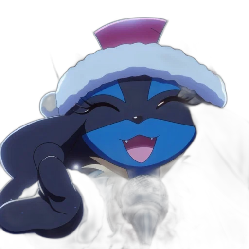 hat, mask, staff, creature transparent PNG cut-out