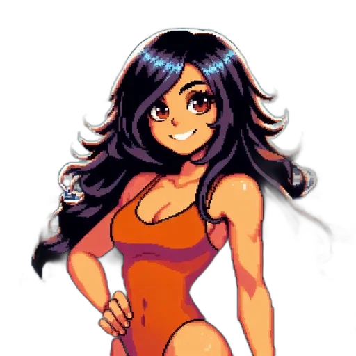 dress, pixel art, cartoon, anime transparent PNG cut-out