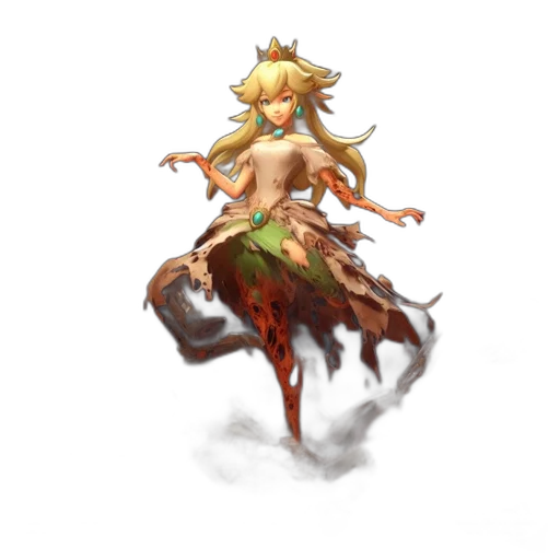 crown, dress, staff, dragon transparent PNG cut-out