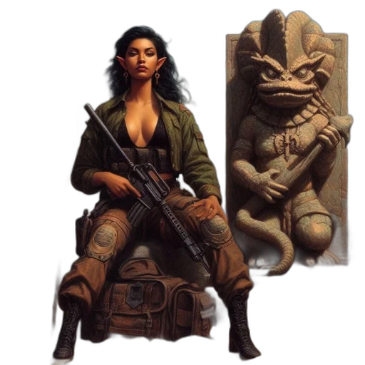 concept art, fantasy art, pixel art, comic book art transparent PNG cut-out
