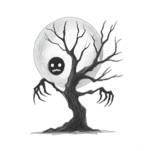 tree, mask, staff, creature transparent PNG cut-out