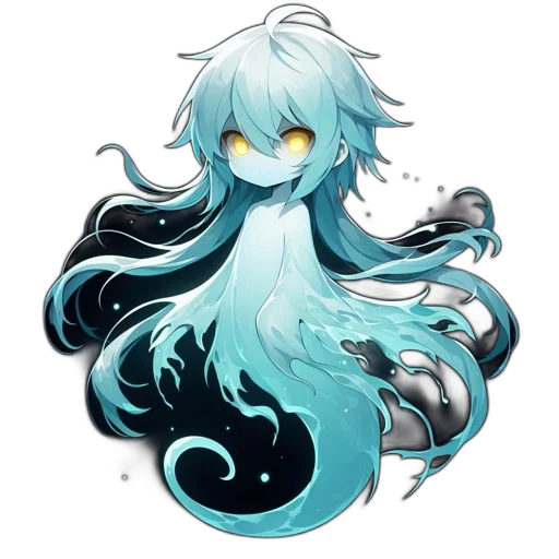 creature, hair, staff, dragon transparent PNG cut-out