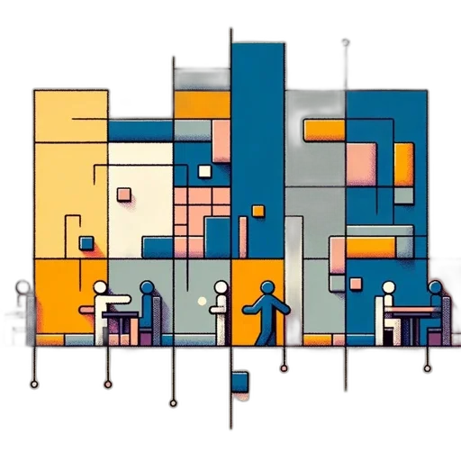furniture, building, robot, pixel art transparent PNG cut-out