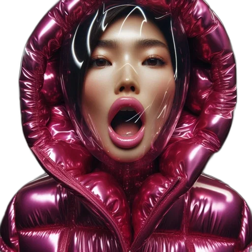jacket, face, mask, photorealistic transparent PNG cut-out
