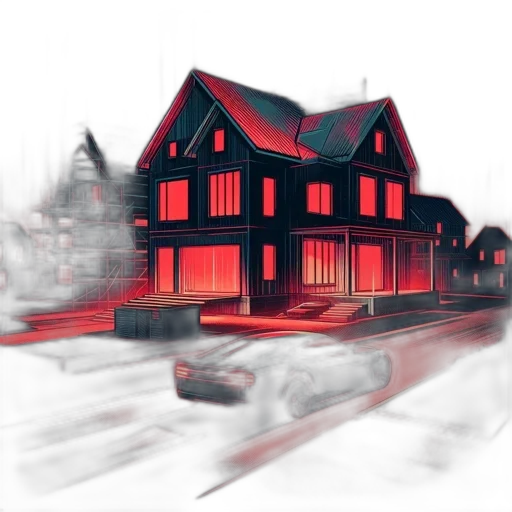 building, car, concept art, 3d render transparent PNG cut-out