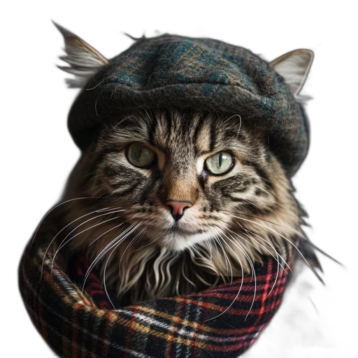 hat, animal, jacket, face transparent PNG cut-out