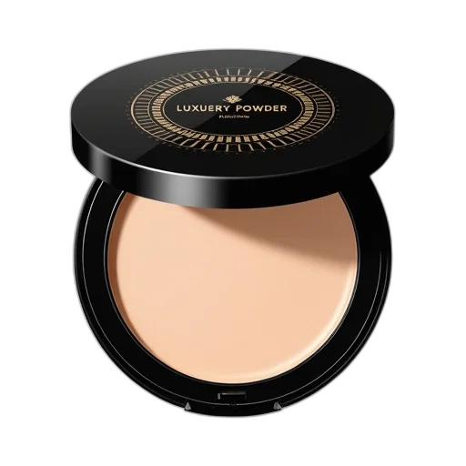 compact, powder, black, lid transparent PNG cut-out