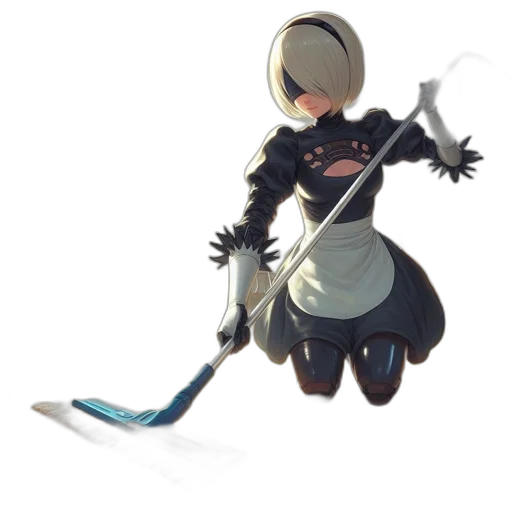 staff, sword, weapon, robot transparent PNG cut-out