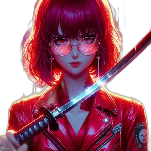 weapon, sword, jacket, staff transparent PNG cut-out