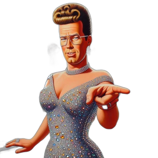 dress, 3d render, cartoon, concept art transparent PNG cut-out