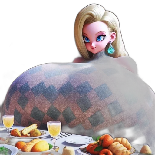 food, robot, dress, 3d render transparent PNG cut-out